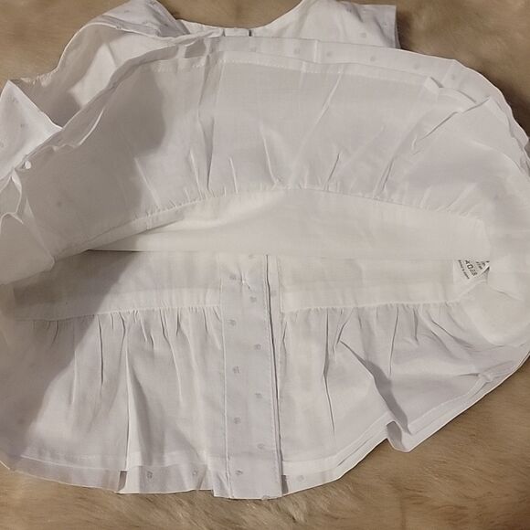 JANIE AND JACK WHITE WITH LIGHT BLUE POLKA DOTS SLEEVELESS TOP, SIZE 4 - NEW! - Picture 7 of 11